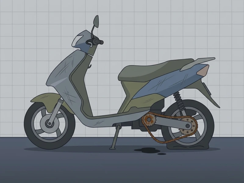 Exemple de scooter usé avant remise en état